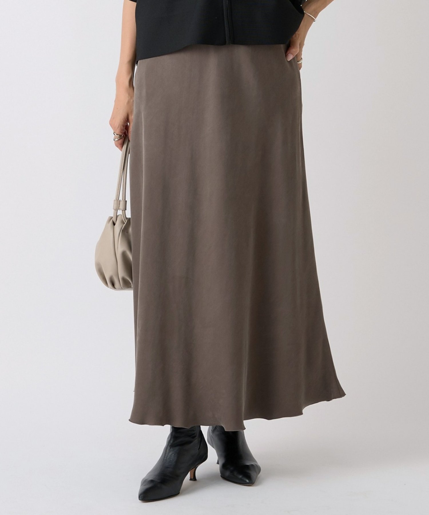 【ビアズリー/BEARDSLEY】のバックテールスカート インテリア・キッズ・メンズ・レディースファッション・服の通販 founy(ファニー) 　ファッション　Fashion　レディースファッション　Fashion for Women　スカート　Skirts　バッグ　Bags　アクセサリー　Fashion Accessories　ウォーター　Water　カットソー　Cut and Sewn Top　キュプラ　Cupro, Eco Fabric　ドレープ　Drape, Draping Fabric　ポケット　Pocket, Pocket Detail　リボン　Ribbon, Bow　再入荷　Restock / Back in Stock　おすすめ　Recommended / Our Picks　エレガント 上品　Elegant　カーキ|ID: prp329100004661260 ipo3291000000035027459