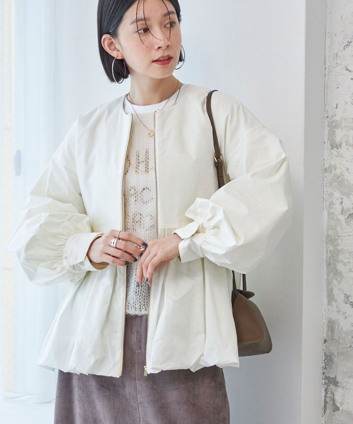 【シップス フォー ウィメン/SHIPS】のペプラム バルーン 中綿 ブルゾン 人気、トレンドファッション・服の通販 founy(ファニー) 　ファッション　Fashion　レディースファッション　Fashion for Women　アウター　Coat / Outerwear Collection　ブルゾンジャケット・スポーティアウター　Blouson Jackets　イタリア　Italy　インナー　Innerwear　ギャザー　Gathered, Ruffled　コンパクト　Compact, Small Size　コンビ　Combo, Combination Style　ショルダー　Shoulder, Shoulder Strap　デニム　Denim, Jeans Material　ドロップ　Drop Shoulder, Dropped Style　バルーン　Balloon, Balloon Silhouette　ブルゾン　Blouson, Bomber Jacket　ペプラム　Peplum, Flared Hem　おすすめ　Recommended / Our Picks　エレガント 上品　Elegant　 other-1|ID: prp329100004661312 ipo3291000000033910804