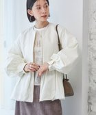 【シップス フォー ウィメン/SHIPS】のペプラム バルーン 中綿 ブルゾン オフホワイト|ID: prp329100004661312 ipo3291000000033910806