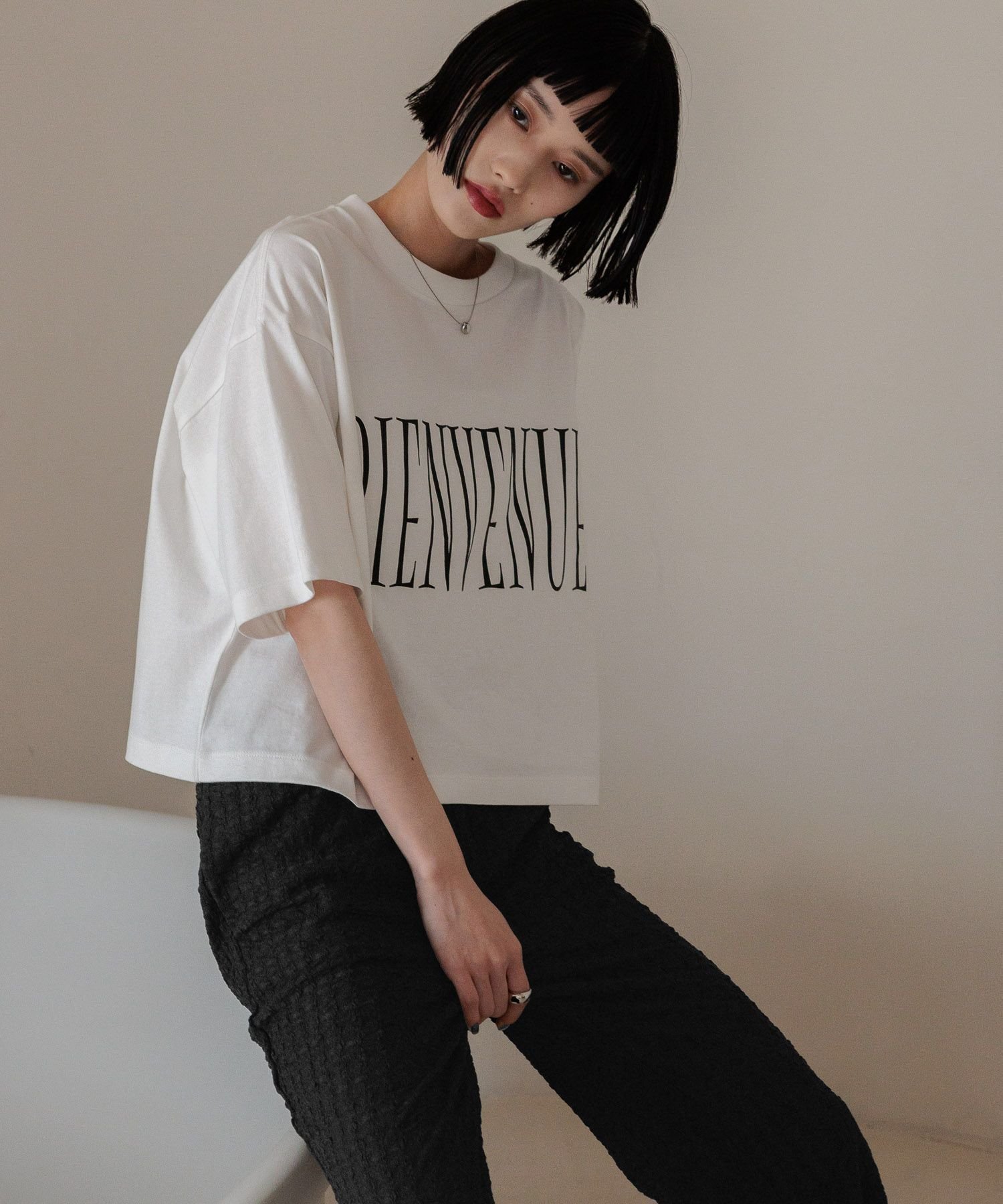 【ローリーズファーム/LOWRYS FARM】のショートロゴPTSS インテリア・キッズ・メンズ・レディースファッション・服の通販 founy(ファニー) 　ファッション　Fashion　レディースファッション　Fashion for Women　ショート　Short, Short Length　ワイド　Wide, Wide Fit　定番　Standard, Basic Item　オフ05|ID: prp329100004661326 ipo3291000000033730741