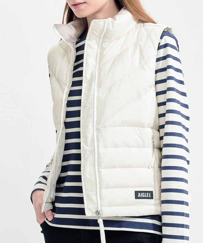 【エーグル/AIGLE】の撥水 キルティンナイロン ダウンベスト / キルティングベスト インテリア・キッズ・メンズ・レディースファッション・服の通販 founy(ファニー) https://founy.com/ ファッション Fashion レディースファッション Fashion for Women アウター Coat / Outerwear Collection トップス・カットソー Cut & Sew Tops ベスト&ジレ / 重ね着スタイル Vests & Gilets キルティング Quilted, Quilting シンプル Simple, Minimal スクエア Square, Square Shape スタンド Stand Collar, Upright Stand ダウン Down, Puffer パターン Pattern, Design Print フィット Fit, Slim Fit ベスト Vest, Waistcoat レギュラー Regular, Standard Fit |ID: prp329100004661342 ipo3291000000033730808