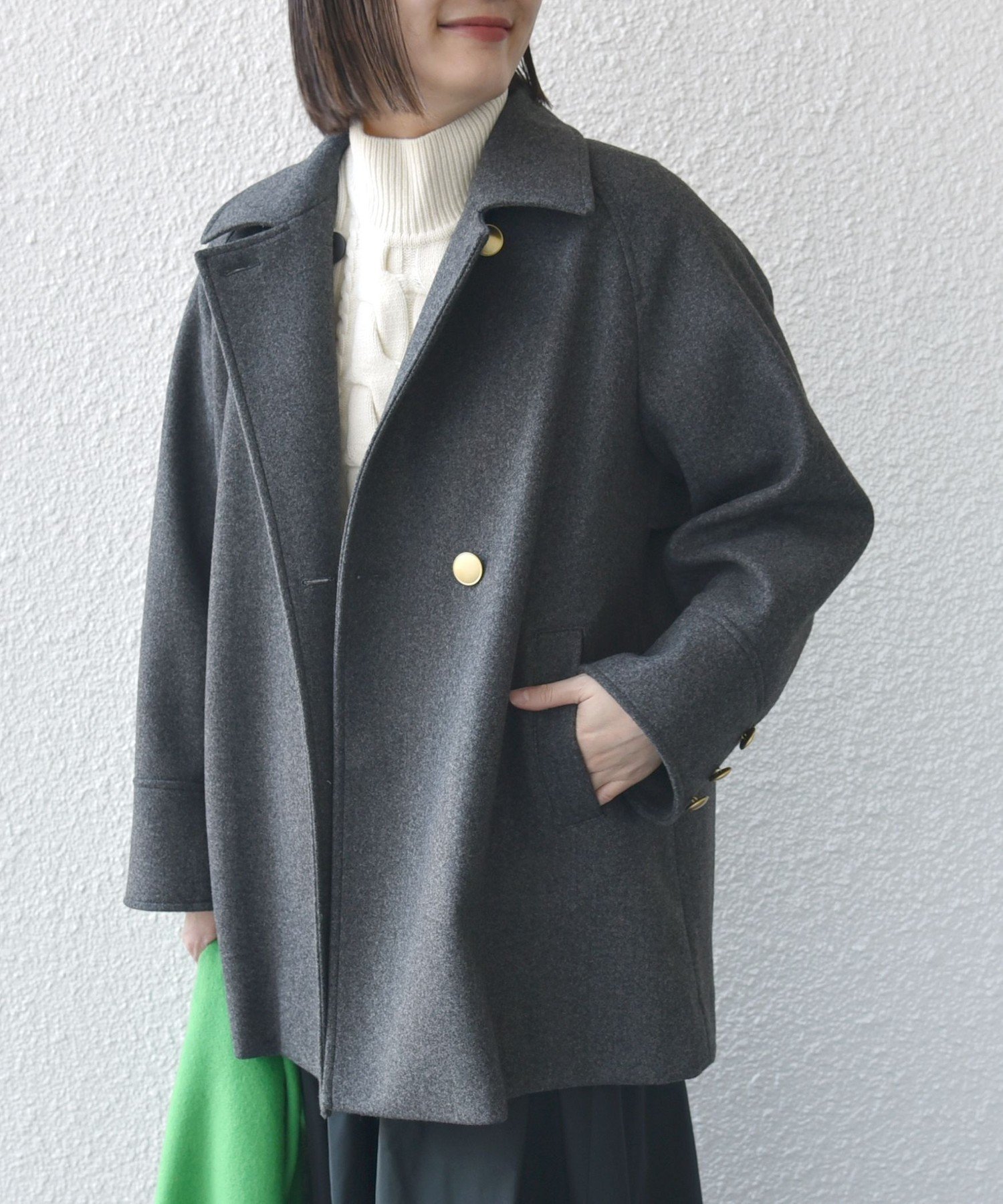 【シップス フォー ウィメン/SHIPS】の【WEB限定】 手洗い可能 ウール ライク ジャージー メルトン 2WAY Pコート インテリア・キッズ・メンズ・レディースファッション・服の通販 founy(ファニー)  ファッション Fashion レディースファッション Fashion for Women アウター Coat / Outerwear Collection コート・ロングコート・ピーコート Long Coats, Peacoats & More Pコート Pea Coats テーラード Tailored, Tailored Fit ポケット Pocket, Pocket Detail メタル Metal, Metal Parts メルトン Melton, Heavy Wool 2025年 2025 2025-2026秋冬・A/W Autumn/Winter 2025–26 AW25–26 チャコールグレー|ID: prp329100004661360 ipo3291000000034314462