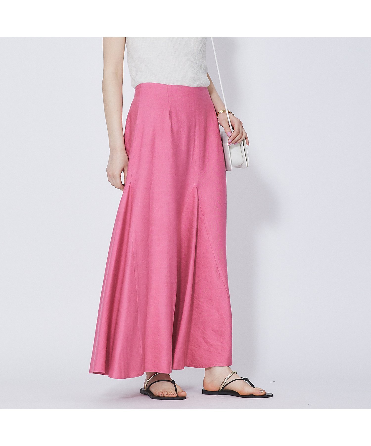 【ルージュヴィフラクレ/Rouge vif la cle】のレーヨンリネンフレアスカート 人気、トレンドファッション・服の通販 founy(ファニー) 　ファッション　Fashion　レディースファッション　Fashion for Women　スカート　Skirts　Aライン・フレアスカート　A-Line & Flared Skirts　カットソー　Cut and Sewn Top　シンプル　Simple, Minimal　フレア　Flare, Flared　リネン　Linen, Linen Fabric　リラックス　Relax, Relaxed Fit　 other-1|ID: prp329100004661368 ipo3291000000033730906