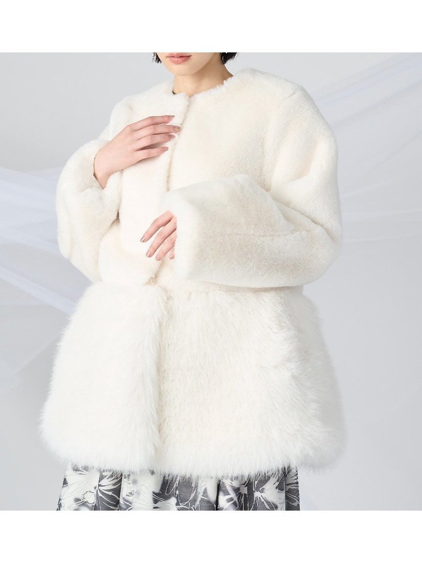 【セルフォード/CELFORD】の2wayファーコート 人気、トレンドファッション・服の通販 founy(ファニー) 　ファッション　Fashion　レディースファッション　Fashion for Women　アウター　Coat / Outerwear Collection　コート・ロングコート・ピーコート　Long Coats, Peacoats & More　ショート　Short, Short Length　デニム　Denim, Jeans Material　フェミニン　Feminine, Girly　切替　Switching, Contrast Panel　 other-1|ID: prp329100004661413 ipo3291000000033731065