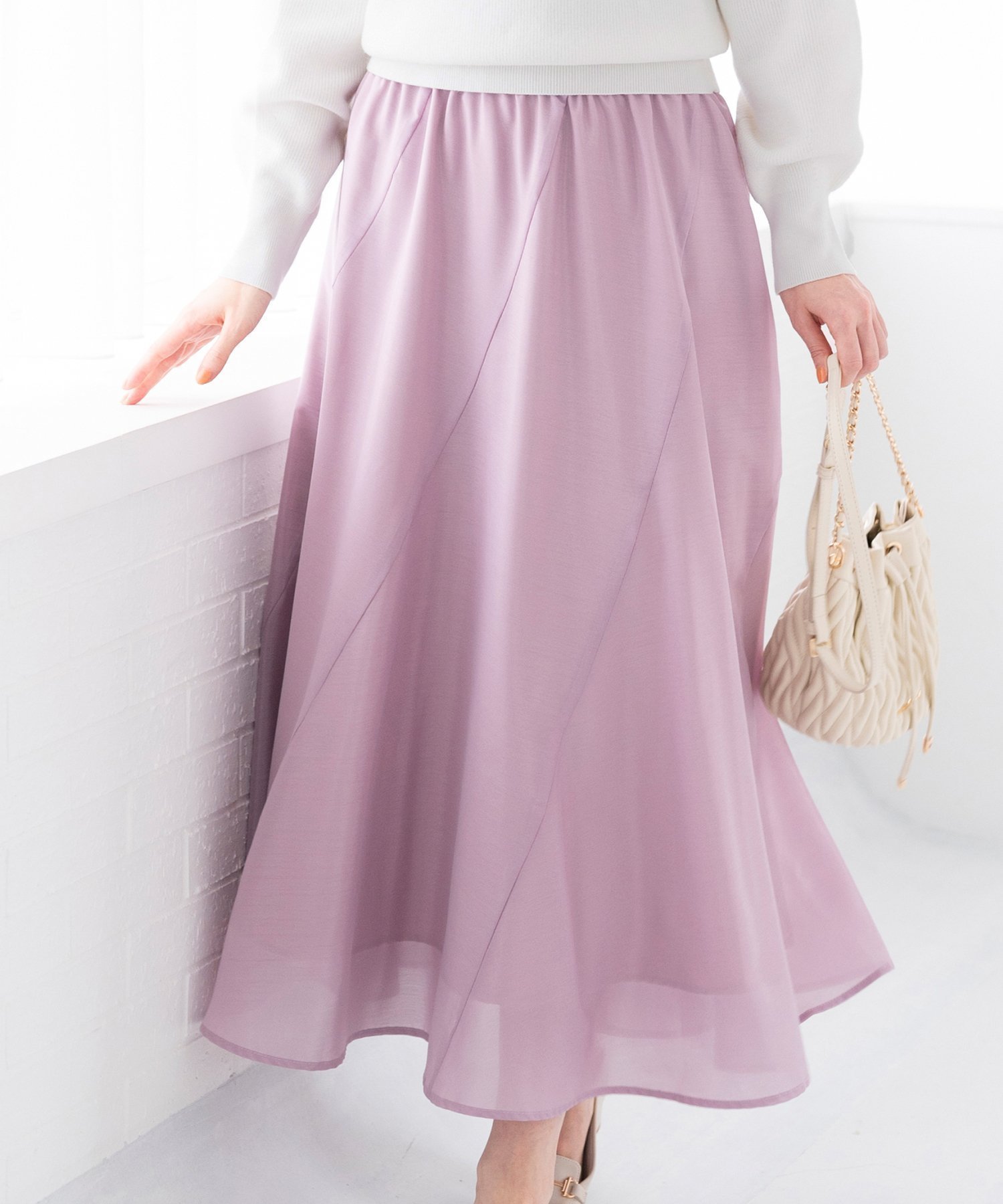 【ミッシュマッシュ/MISCH MASCH】の【2024春夏新作】ラメシアーエスカルゴスカート/MM417203 インテリア・キッズ・メンズ・レディースファッション・服の通販 founy(ファニー) 　ファッション　Fashion　レディースファッション　Fashion for Women　スカート　Skirts　2024年　2024　2024春夏・S/S　Spring/Summer 2024 SS24　シンプル　Simple, Minimal　フレア　Flare, Flared　エレガント 上品　Elegant　夏　Summer　春　Spring　S/S・春夏　SS, Spring/Summer, Warm Season　無地　Plain, Solid Color　ピンク|ID: prp329100004661448 ipo3291000000033731182