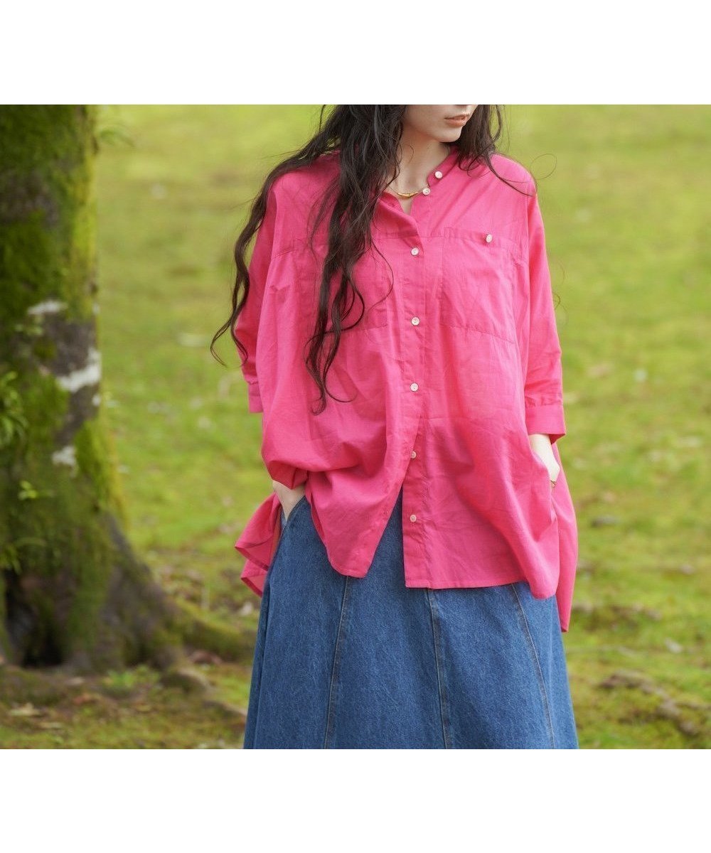 【バブ ブージュルード/Bab Bou Jeloud】のボイルBIGポケットチュニック インテリア・キッズ・メンズ・レディースファッション・服の通販 founy(ファニー) 　ファッション　Fashion　レディースファッション　Fashion for Women　トップス・カットソー　Cut & Sew Tops　シアー　Sheer, See-Through　シンプル　Simple, Minimal　チュニック　Tunic, Long Top　ポケット　Pocket, Pocket Detail　ラベンダー　Lavender　再入荷　Restock / Back in Stock　夏　Summer　定番　Standard, Basic Item　PINK|ID: prp329100004661685 ipo3291000000033846968