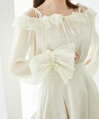 【マジェスティック レゴン/MAJESTIC LEGON】の袖異素材ミニワンピース 人気、トレンドファッション・服の通販 founy(ファニー) ファッション Fashion レディースファッション Fashion for Women ワンピース Dresses エレガント 上品 Elegant シャーリング Shirring, Ruched トレンド Trend, Trending Now フェミニン Feminine, Girly フレア Flare, Flared リボン Ribbon, Bow thumbnail アイボリー|ID: prp329100004661719 ipo3291000000033827068