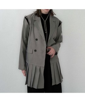 【ハレ/HARE】のジャケットライクプリーツミニワンピース 人気、トレンドファッション・服の通販 founy(ファニー) ファッション Fashion レディースファッション Fashion for Women アウター Coat / Outerwear Collection レディースジャケット・軽アウター Jackets おすすめ Recommended / Our Picks ウェーブ Wavy Pattern クラシック Classic, Timeless Style クール Cool, Chic シンプル Simple, Minimal ジャケット Jacket, Outerwear ストレート Straight, Straight Cut スラックス Slacks, Dress Pants スリット Slit, Slit Detail タイツ Tights, Legwear タートルネック Turtleneck, High Neck デニム Denim, Jeans Material ドッキング Docking, Mixed Material フィット Fit, Slim Fit フェミニン Feminine, Girly プリーツ Pleats, Pleated リボン Ribbon, Bow レース Lace, Lace Fabric A/W・秋冬 Autumn/Winter |ID:prp329100004661726