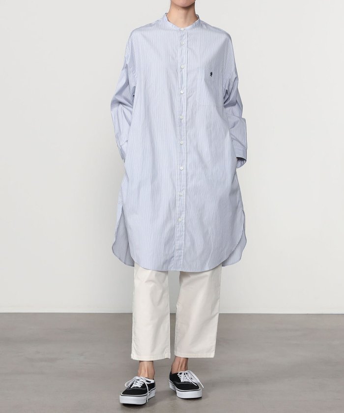 【ビショップ/Bshop】のバンドカラーシャツワンピース STRIPE WOMEN インテリア・キッズ・メンズ・レディースファッション・服の通販 founy(ファニー) https://founy.com/ ファッション Fashion レディースファッション Fashion for Women ワンピース Dresses シャツワンピース / 1枚で着映えコーデ Shirt Dresses 長袖 Long Sleeve, Full Sleeve |ID: prp329100004661748 ipo3291000000033827248