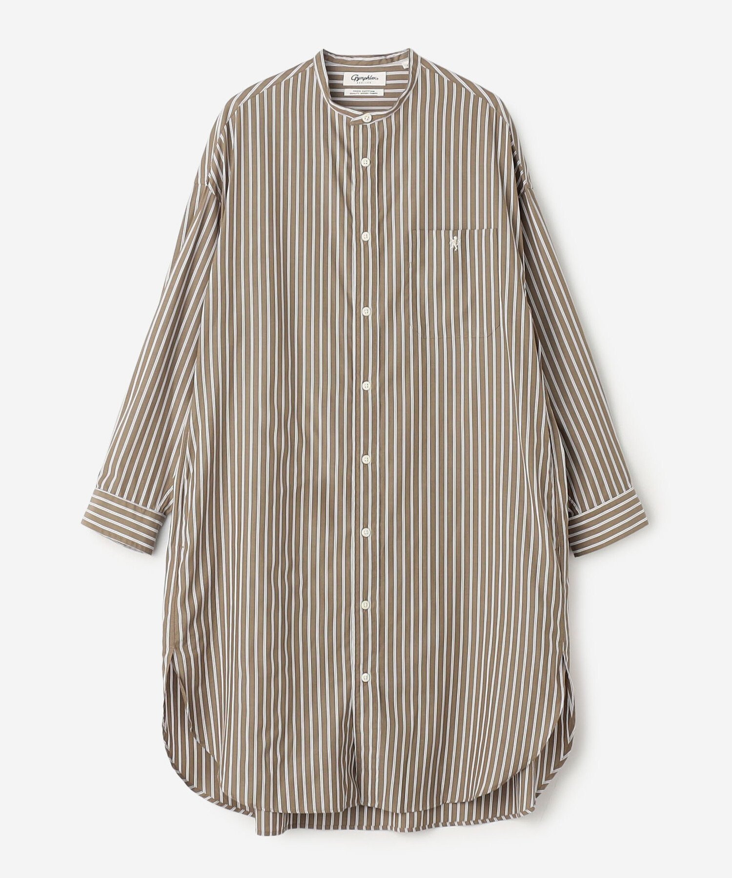 【ビショップ/Bshop】のコットン バンドカラーシャツワンピース MULTI STRIPE WOMEN 人気、トレンドファッション・服の通販 founy(ファニー) 　ファッション　Fashion　レディースファッション　Fashion for Women　ワンピース　Dresses　シャツワンピース / 1枚で着映えコーデ　Shirt Dresses　なめらか　Smooth, Silky Texture　長袖　Long Sleeve, Full Sleeve　 other-1|ID: prp329100004661749 ipo3291000000033732145
