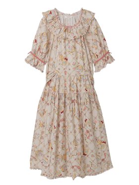 【ピンクハウス/PINK HOUSE】のパフュームプリントミディワンピース 人気、トレンドファッション・服の通販 founy(ファニー) ファッション Fashion レディースファッション Fashion for Women ワンピース Dresses エレガント 上品 Elegant 秋 Autumn クラシカル Classical, Vintage-Inspired フェミニン Feminine, Girly プリント Print, Printed Pattern ベロア Velour, Soft Velvet リボン Ribbon, Bow ローズ Rose, Rose Motif |ID:prp329100004661776