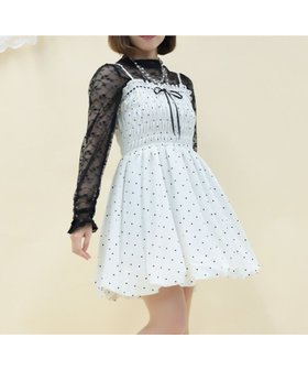 【アクシーズファム/axes femme】のバルーンキャミチュニック 人気、トレンドファッション・服の通販 founy(ファニー) ファッション Fashion レディースファッション Fashion for Women トップス・カットソー Cut & Sew Tops キャミソール&ノースリーブ Camisoles & Sleeveless Tops キャミワンピース Cami Dress, Slip Dress コレクション Collection, Seasonal Line シャーリング Shirring, Ruched チュニック Tunic, Long Top デニム Denim, Jeans Material ドット Polka Dot, Dot Pattern バルーン Balloon, Balloon Silhouette 今季 This Season, Current Season |ID:prp329100004661797