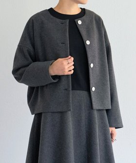 【ビアズリー/BEARDSLEY】のメルトンジャージー前後プルオーバー 人気、トレンドファッション・服の通販 founy(ファニー) ファッション Fashion レディースファッション Fashion for Women トップス・カットソー Cut & Sew Tops カジュアルプルオーバー・ニットトップス Pullovers & Knit Tops / Casual Pullovers おすすめ Recommended / Our Picks アクリル Acrylic Material カーディガン Cardigan, Knitwear シルバー Silver, Metallic Silver セットアップ Set-Up, Coordinated Outfit フェルト Felt, Felt Fabric メルトン Melton, Heavy Wool ヴィンテージ Vintage Style |ID:prp329100004661824