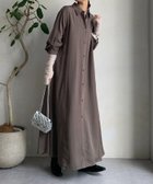 【ドゥドゥ/DouDou】のリヨセルツイルロングシャツワンピース モカ|ID: prp329100004661860 ipo3291000000033732511