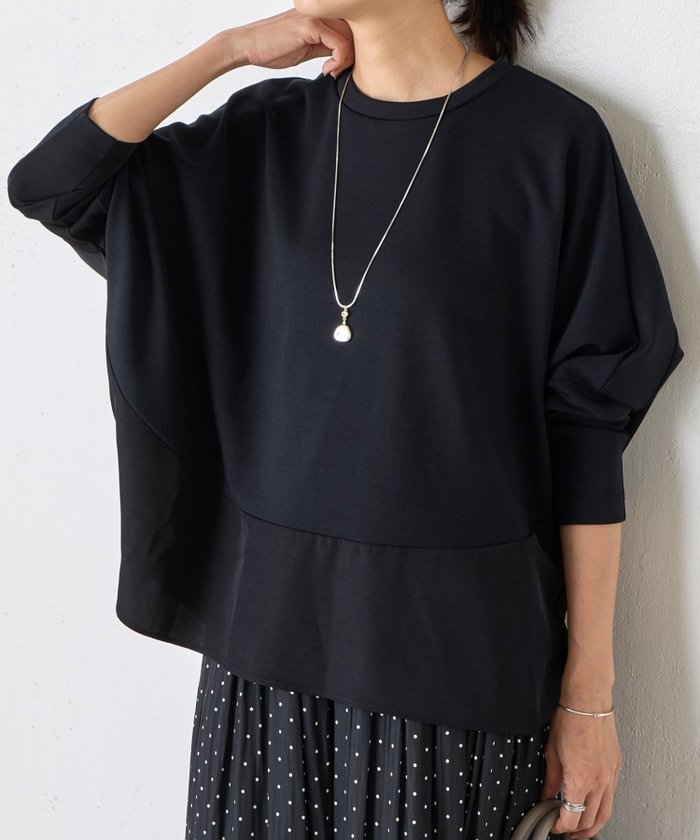 【ビアズリー/BEARDSLEY】のラウンドキリカエプルオーバー インテリア・キッズ・メンズ・レディースファッション・服の通販 founy(ファニー) https://founy.com/ ファッション Fashion レディースファッション Fashion for Women トップス・カットソー Cut & Sew Tops カジュアルプルオーバー・ニットトップス Pullovers & Knit Tops / Casual Pullovers おすすめ Recommended / Our Picks インナー Innerwear カットソー Cut and Sewn Top コンビ Combo, Combination Style ルーズ Loose, Oversized ビジネス 仕事 通勤 Business / Work / Commuting |ID: prp329100004661881 ipo3291000000033863862