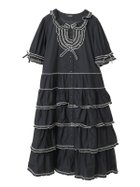 【ピンクハウス/PINK HOUSE】のフローラルテープ使いワンピース 人気、トレンドファッション・服の通販 founy(ファニー) ファッション Fashion レディースファッション Fashion for Women ワンピース Dresses クラシカル Classical, Vintage-Inspired ティアードワンピース Tiered Dress, Flared Dress フリル Frill, Ruffle フロント Front, Front Design ブロード Broadcloth, Fine Cotton ペチコート Petticoat, Underskirt thumbnail クロ|ID: prp329100004661890 ipo3291000000033827840