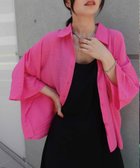 【コーナーズ/CORNERS】のビッグハーフスリーブシャツ 人気、トレンドファッション・服の通販 founy(ファニー) ファッション Fashion レディースファッション Fashion for Women トップス・カットソー Cut & Sew Tops シャツ・ブラウス・オフィスカジュアル Elegant Blouses & Button-Ups ストライプ Stripe, Striped Pattern ブロード Broadcloth, Fine Cotton ルーズ Loose, Oversized ワッシャー Washer, Crinkled Finish 無地 Plain, Solid Color thumbnail ピンク|ID: prp329100004661908 ipo3291000000033732736