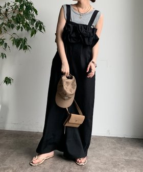 【ドゥドゥ/DouDou】の【WEB限定】フリル付キャミサロペット 人気、トレンドファッション・服の通販 founy(ファニー) ファッション Fashion レディースファッション Fashion for Women トップス・カットソー Cut & Sew Tops キャミソール&ノースリーブ Camisoles & Sleeveless Tops ワンピース Dresses サロペット&オールインワン Dungarees & Jumpsuit Styles インナー Innerwear シンプル Simple, Minimal フェミニン Feminine, Girly フリル Frill, Ruffle ロング Long, Long-Length S/S・春夏 SS, Spring/Summer, Warm Season 再入荷 Restock / Back in Stock おすすめ Recommended / Our Picks 夏 Summer 2025年 2025 2025春夏・S/S Spring/Summer 2025 SS25 |ID:prp329100004662051