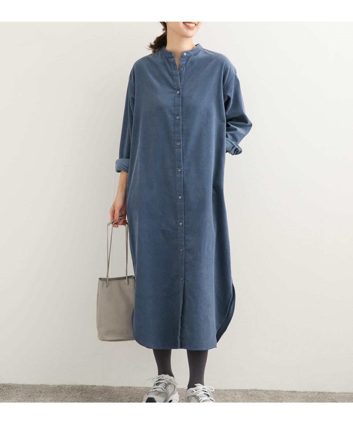 【アーバンリサーチ ドアーズ/URBAN RESEARCH DOORS】の『UR TECH』コーデュロイシャツワンピース インテリア・キッズ・メンズ・レディースファッション・服の通販 founy(ファニー) 　ファッション　Fashion　レディースファッション　Fashion for Women　ワンピース　Dresses　シャツワンピース / 1枚で着映えコーデ　Shirt Dresses　2024年　2024　2024-2025秋冬・A/W　Autumn/Winter 2024–25 AW24–25　冬　Winter / This Winter　コーデュロイ　Corduroy, Cord Fabric　シンプル　Simple, Minimal　タートル　Turtleneck, Turtle Collar　A/W・秋冬　Autumn/Winter　BLUE|ID: prp329100004662144 ipo3291000000033733686