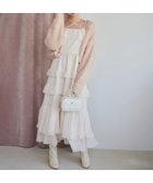 【ナイスクラップ/NICE CLAUP】のティアードフリルロングキャミワンピ ピンク|ID: prp329100004662150 ipo3291000000033733713