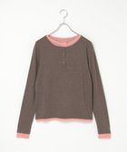 【ノッチ/notch】の配色ヘンリーネックプルオーバー 人気、トレンドファッション・服の通販 founy(ファニー) ファッション Fashion レディースファッション Fashion for Women トップス・カットソー Cut & Sew Tops カジュアルプルオーバー・ニットトップス Pullovers & Knit Tops / Casual Pullovers シンプル Simple, Minimal thumbnail ブラウン|ID: prp329100004662172 ipo3291000000033733827