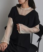 【セットアップセブン/SETUP7】のMAISON BREEZE/3way シアーブラウス Vラインワンピース セット 結婚式 二次会 trc BLK1|ID: prp329100004662201 ipo3291000000033733926