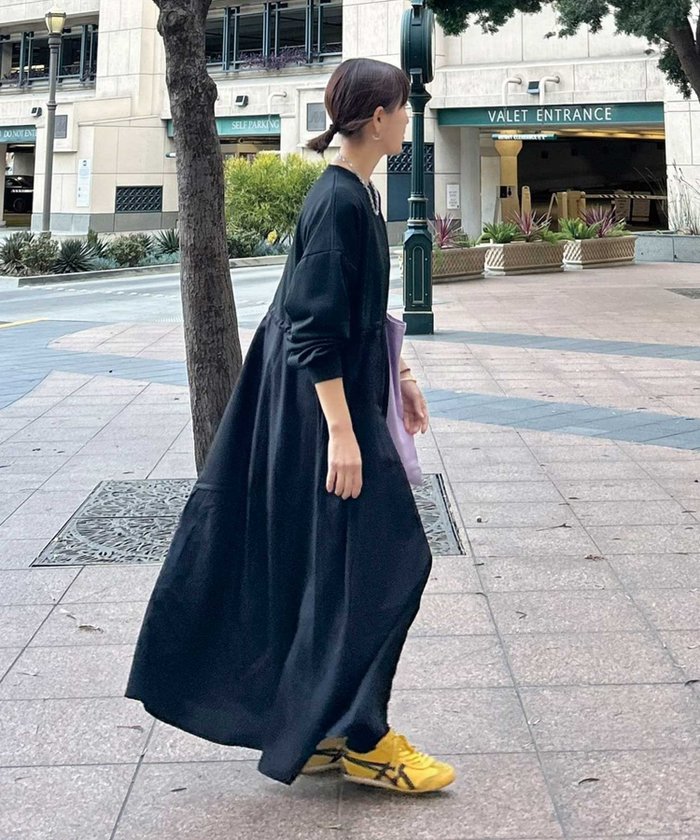 【コーナーズ/CORNERS】の【CORNERS by KR】長袖スウェットドッキングワンピース インテリア・キッズ・メンズ・レディースファッション・服の通販 founy(ファニー) https://founy.com/ ファッション Fashion レディースファッション Fashion for Women ワンピース Dresses トレンド Trend, Trending Now ドッキング Docking, Mixed Material ドローコード Drawcord, Drawstring Cord 長袖 Long Sleeve, Full Sleeve ミックス Mix, Mixed Style エレガント 上品 Elegant |ID: prp329100004662239 ipo3291000000033967324