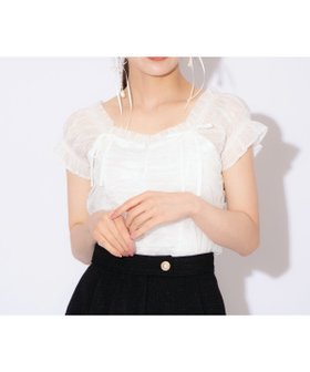 【ウィルセレクション/WILLSELECTION】のチュールギャザートップス 人気、トレンドファッション・服の通販 founy(ファニー) ファッション Fashion レディースファッション Fashion for Women トップス・カットソー Cut & Sew Tops カットソー Cut and Sewn Top ギャザー Gathered, Ruffled コンパクト Compact, Small Size チュール Tulip, Tulip Motif パール Pearl, Pearl Accent フリル Frill, Ruffle リボン Ribbon, Bow エレガント 上品 Elegant |ID:prp329100004662248