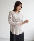【イッカ/ikka】の【芸能人着用】コットンUSA裾ラウンドロンT 人気、トレンドファッション・服の通販 founy(ファニー) ファッション Fashion レディースファッション Fashion for Women トップス・カットソー Cut & Sew Tops ロングTシャツ・Tシャツ Longline T-Shirts & Tees インナー Innerwear カットソー Cut and Sewn Top シンプル Simple, Minimal ラウンド Round, Round Neck thumbnail グレージュ|ID: prp329100004662328 ipo3291000000033921429