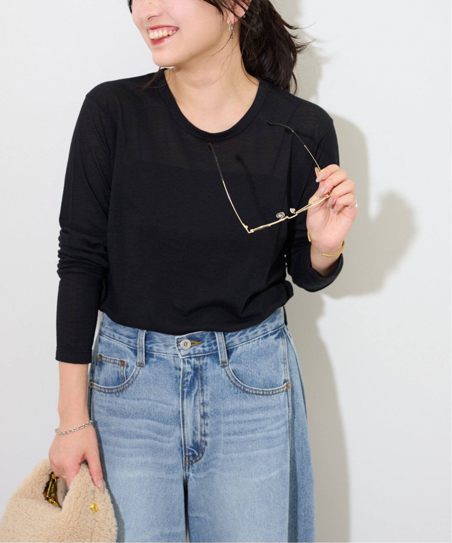 【ジャーナルスタンダード レリューム/JOURNAL STANDARD relume】の《追加3 / 新色》シアークルーネックロングTシャツ 人気、トレンドファッション・服の通販 founy(ファニー) 　ファッション　Fashion　レディースファッション　Fashion for Women　トップス・カットソー　Cut & Sew Tops　シャツ・ブラウス・オフィスカジュアル　Elegant Blouses & Button-Ups　ロングTシャツ・Tシャツ　Longline T-Shirts & Tees　2025年　2025　2025春夏・S/S　Spring/Summer 2025 SS25　 other-1|ID: prp329100004662392 ipo3291000000033849051