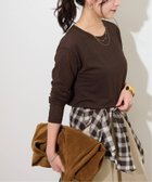 【ジャーナルスタンダード レリューム/JOURNAL STANDARD relume】の《追加3 / 新色》シアークルーネックロングTシャツ 人気、トレンドファッション・服の通販 founy(ファニー) ファッション Fashion レディースファッション Fashion for Women トップス・カットソー Cut & Sew Tops シャツ・ブラウス・オフィスカジュアル Elegant Blouses & Button-Ups ロングTシャツ・Tシャツ Longline T-Shirts & Tees 2025年 2025 2025春夏・S/S Spring/Summer 2025 SS25 thumbnail ブラウン|ID: prp329100004662392 ipo3291000000033849058