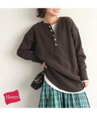 【ジャーナルスタンダード レリューム/JOURNAL STANDARD relume】の別注【Hanes / ヘインズ】ワッフルヘンリーネックプルオーバー ブラウン|ID: prp329100004662600 ipo3291000000033862980