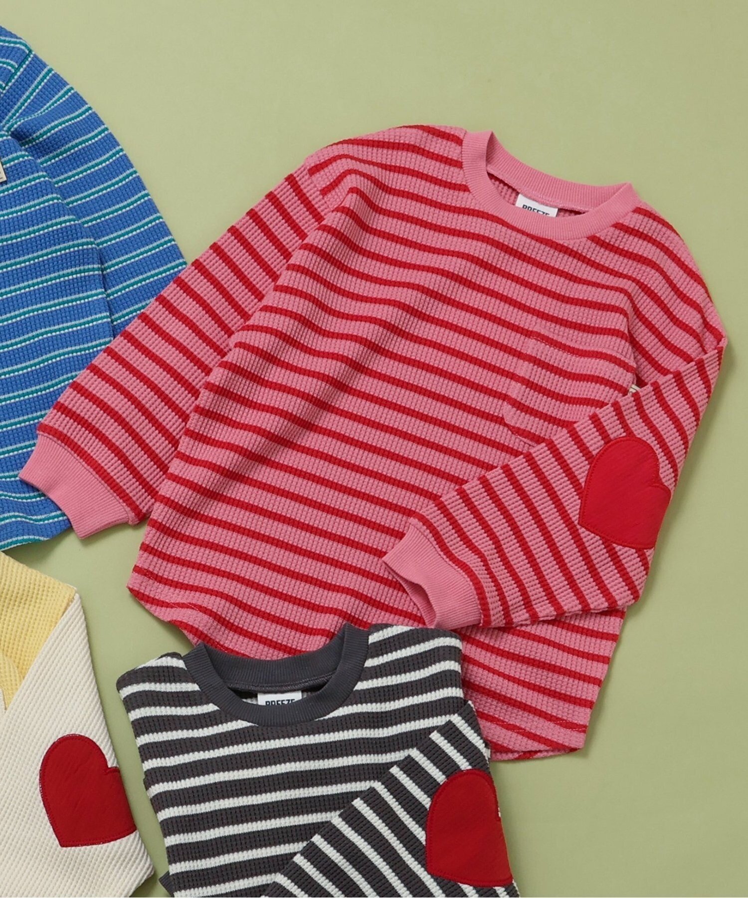 【エフオー オンラインストア/F.O.Online Store / KIDS】の【リンク】いろいろパッチワッフルロンT インテリア・キッズ・メンズ・レディースファッション・服の通販 founy(ファニー) 　ファッション　Fashion　キッズファッション　Fashion for Kids　人気　Popular, Best Seller　長袖　Long Sleeve, Full Sleeve　ピンク|ID: prp329100004662634 ipo3291000000034045096