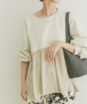 【アイテムズアーバンリサーチ/ITEMS URBAN RESEARCH】の袖ボリュームドッキングプルオーバー 人気、トレンドファッション・服の通販 founy(ファニー) ファッション Fashion レディースファッション Fashion for Women トップス・カットソー Cut & Sew Tops カジュアルプルオーバー・ニットトップス Pullovers & Knit Tops / Casual Pullovers 2025年 2025 2025-2026秋冬・A/W Autumn/Winter 2025–26 AW25–26 冬 Winter / This Winter シンプル Simple, Minimal ドッキング Docking, Mixed Material ボトム Bottoms, Lower Wear リラックス Relax, Relaxed Fit 切替 Switching, Contrast Panel A/W・秋冬 Autumn/Winter |ID:prp329100004662667