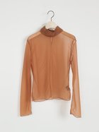 【ヴァン/Vin】のフリルネックシアートップス 人気、トレンドファッション・服の通販 founy(ファニー) ファッション Fashion レディースファッション Fashion for Women トップス・カットソー Cut & Sew Tops カーディガン Cardigan, Knitwear シアー Sheer, See-Through スウェット / スエット Sweatshirt, Sweatwear タンブラー Tumbler, Travel Mug タートルネック Turtleneck, High Neck ハンド Hand, Handmade フィット Fit, Slim Fit フリル Frill, Ruffle ワーク Workwear, Utility Style エレガント 上品 Elegant 別注 Limited Edition, Custom Order thumbnail ブラウン|ID: prp329100004662773 ipo3291000000034030839