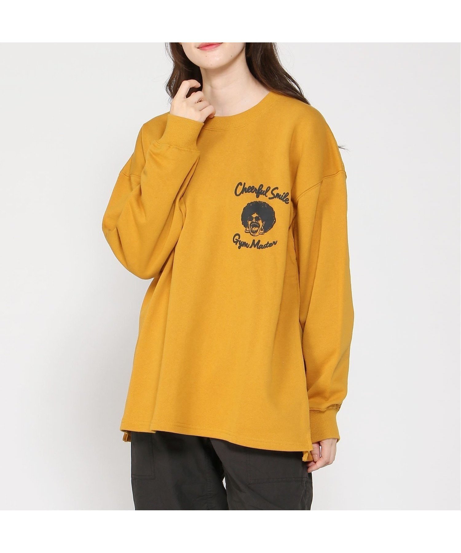 【ジムマスター/gym master / MEN】のgym master/10.3oz Cheerful Smileスウェット インテリア・キッズ・メンズ・レディースファッション・服の通販 founy(ファニー) 　ファッション　Fashion　メンズファッション　Fashion for Men　グラフィック　Graphic, Graphic Design　スウェット / スエット　Sweatshirt, Sweatwear　フェイス　Face, Facial Design　プリント　Print, Printed Pattern　マスタード|ID: prp329100004662779 ipo3291000000033736198