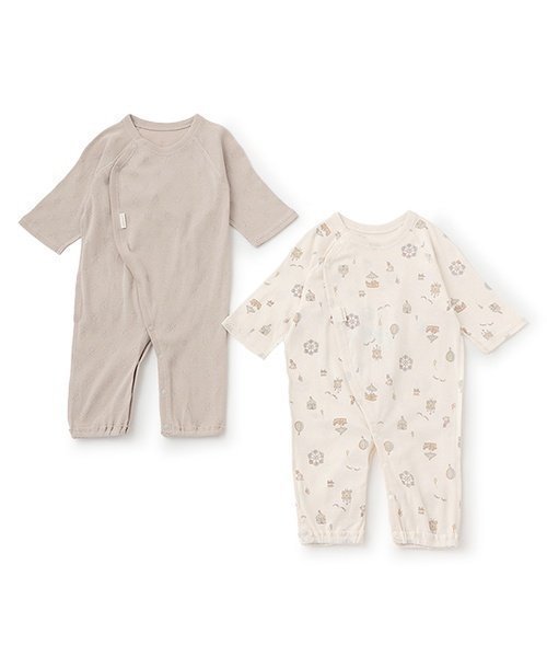 【ナルミヤ オンライン/NARUMIYA ONELINE / KIDS】の【弱酸性】2WAYオール2P インテリア・キッズ・メンズ・レディースファッション・服の通販 founy(ファニー) 　ファッション　Fashion　キッズファッション　Fashion for Kids　ポケット　Pocket, Pocket Detail　ベージュ|ID: prp329100004662885 ipo3291000000033736637