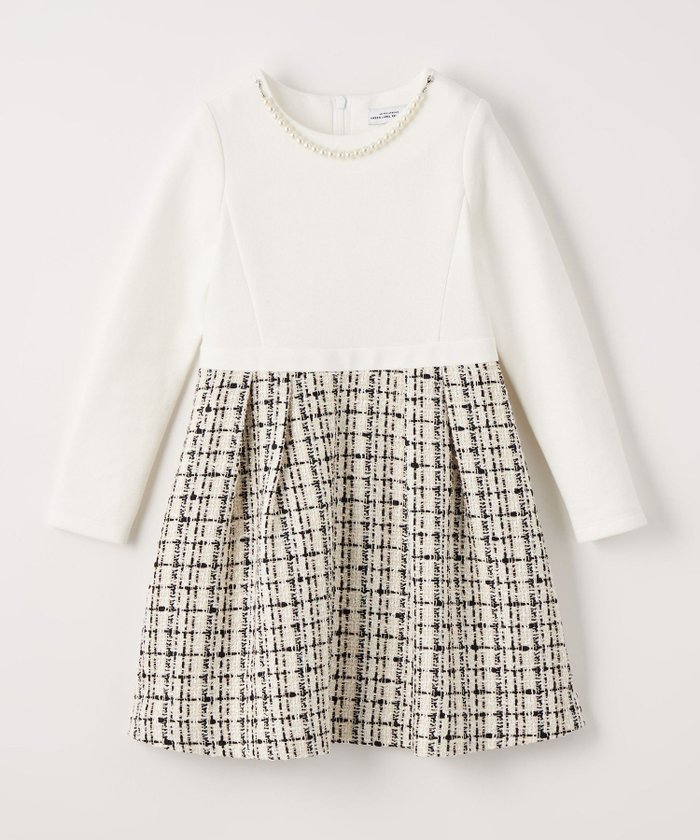 【ユナイテッドアローズ/UNITED ARROWS / KIDS】のポンチ*ファンシーツイード ワンピース インテリア・キッズ・メンズ・レディースファッション・服の通販 founy(ファニー) https://founy.com/ ファッション Fashion キッズファッション Fashion for Kids ワンピース Dresses オケージョン Occasion Wear カットソー Cut and Sewn Top コンビ Combo, Combination Style シェイプ Shape, Slim Fit セットアップ Set-Up, Coordinated Outfit ツイード Twill, Twill Weave ネックレス Necklace, Pendant Necklace フェミニン Feminine, Girly フォーマル Formal, Dressy ブロック Block, Solid Block Pattern ボレロ Bolero, Short Cardigan ミックス Mix, Mixed Style アウトレット Outlet / Clearance エレガント 上品 Elegant セレモニー Ceremony 入学式 Entrance Ceremony 卒業式 Graduation Ceremony |ID: prp329100004662903 ipo3291000000034112643