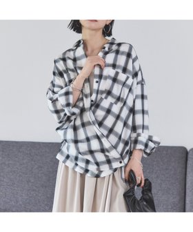 【ドゥ アルシーヴ/Doux archives】のチェックカシュクールシャツ 人気、トレンドファッション・服の通販 founy(ファニー) ファッション Fashion レディースファッション Fashion for Women トップス・カットソー Cut & Sew Tops シャツ・ブラウス・オフィスカジュアル Elegant Blouses & Button-Ups カシュクール Wrap Design シンプル Simple, Minimal チェック Check, Plaid, Tartan トレンド Trend, Trending Now モノトーン Monotone, Black and White 人気 Popular, Best Seller |ID:prp329100004662919