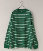 【ローリーズファーム/LOWRYS FARM】の【新ラインLFM】CREW NECK ボーダーT/LS【UNISEX】 グリーン75|ID:prp329100004662945
