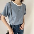 【ココモモ/COCOMOMO】のTシャツ ボーダートップス カットソーレディース 半袖 クルーネック 人気、トレンドファッション・服の通販 founy(ファニー) ファッション Fashion レディースファッション Fashion for Women トップス・カットソー Cut & Sew Tops シャツ・ブラウス・オフィスカジュアル Elegant Blouses & Button-Ups ロングTシャツ・Tシャツ Longline T-Shirts & Tees カットソー・ベーシックTシャツ Cut-and-Sewn Tops / Stretch Tees & Basics ボーダー Border, Stripe ロールアップ Roll-Up, Cuffed Hem 半袖 Short Sleeve, Half Sleeve thumbnail ブルー|ID: prp329100004663018 ipo3291000000033833580