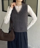 【ゼヴォン/Thevon】のシャギーVネックベスト チャコールグレー|ID: prp329100004663048 ipo3291000000033737262