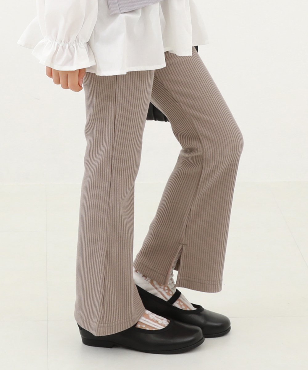 【デビロック/devirock / KIDS】のリブフレアパンツ ロングパンツ 長ズボン ボトムス 25AW インテリア・キッズ・メンズ・レディースファッション・服の通販 founy(ファニー) 　ファッション　Fashion　キッズファッション　Fashion for Kids　ボトムス　Bottoms　春　Spring　秋　Autumn　カットソー　Cut and Sewn Top　スウェット / スエット　Sweatshirt, Sweatwear　チュニック　Tunic, Long Top　トレンド　Trend, Trending Now　ロング　Long, Long-Length　冬　Winter / This Winter　おすすめ　Recommended / Our Picks　2025年　2025　2025-2026秋冬・A/W　Autumn/Winter 2025–26 AW25–26　Sモカ|ID: prp329100004663073 ipo3291000000034624934