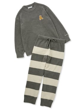 【ジェラートピケ オム/GELATO PIQUE HOMME / MEN】の【ONLINE限定】【HOMME】ベビモコベアプルオーバー ロングパンツセット 人気、トレンドファッション・服の通販 founy(ファニー) ファッション Fashion メンズファッション Fashion for Men トップス・カットソー Cut & Sew Tops おすすめ Recommended / Our Picks ギフト プレゼント Gift / Present シンプル Simple, Minimal セットアップ Set-Up, Coordinated Outfit ボーダー Border, Stripe ロング Long, Long-Length ワンポイント One Point, Statement Accent 定番 Standard, Basic Item |ID:prp329100004663196