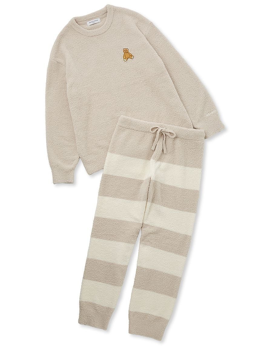 【ジェラートピケ オム/GELATO PIQUE HOMME / MEN】の【ONLINE限定】【HOMME】ベビモコベアプルオーバー ロングパンツセット インテリア・キッズ・メンズ・レディースファッション・服の通販 founy(ファニー) 　ファッション　Fashion　メンズファッション　Fashion for Men　トップス・カットソー　Cut & Sew Tops　おすすめ　Recommended / Our Picks　ギフト プレゼント　Gift / Present　シンプル　Simple, Minimal　セットアップ　Set-Up, Coordinated Outfit　ボーダー　Border, Stripe　ロング　Long, Long-Length　ワンポイント　One Point, Statement Accent　定番　Standard, Basic Item　BEG[037]|ID: prp329100004663196 ipo3291000000033851240