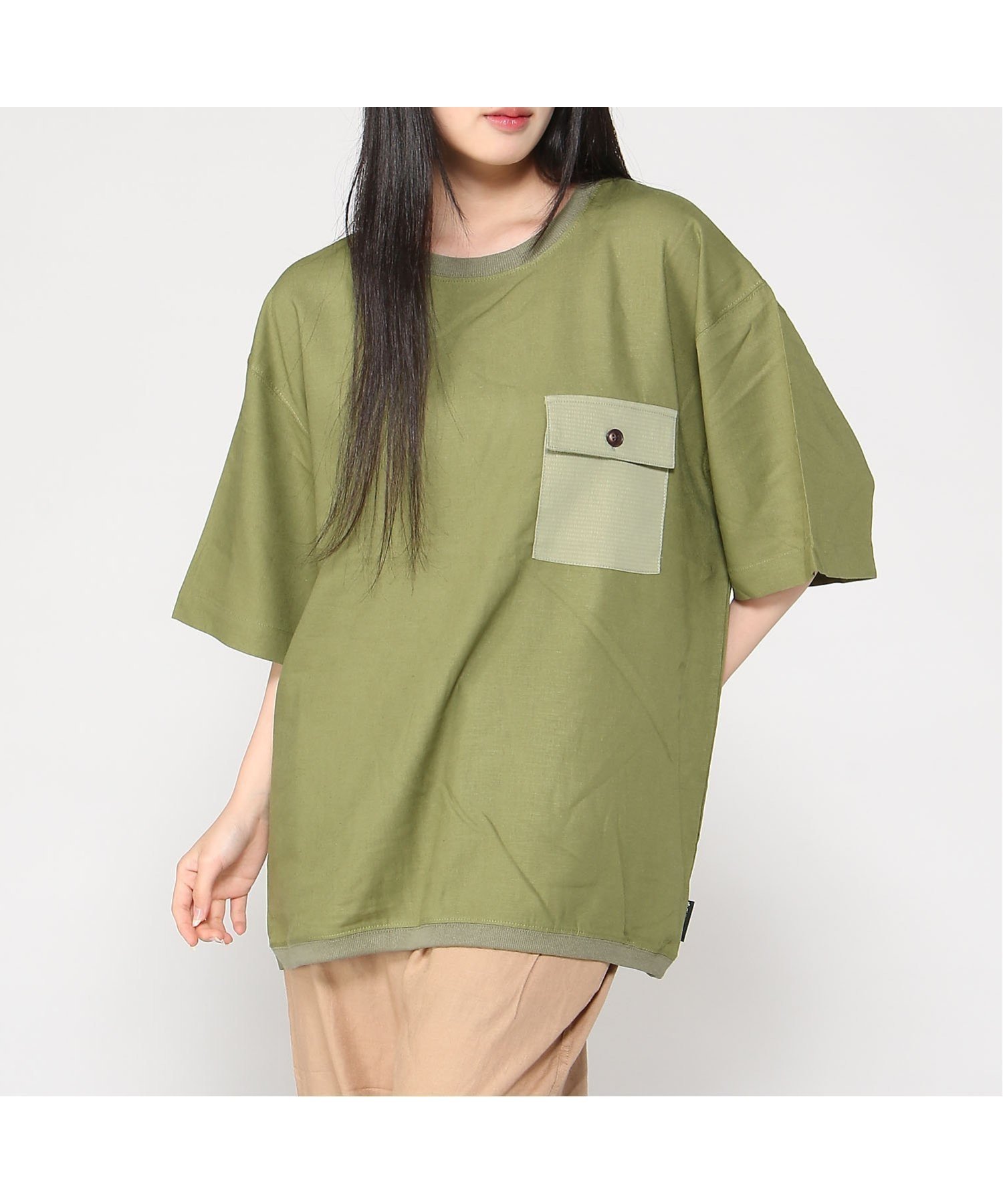 【ジムマスター/gym master / MEN】のgym master/麻レーヨンビッグTee インテリア・キッズ・メンズ・レディースファッション・服の通販 founy(ファニー) 　ファッション　Fashion　メンズファッション　Fashion for Men　ショルダー　Shoulder, Shoulder Strap　デニム　Denim, Jeans Material　ドロップ　Drop Shoulder, Dropped Style　ビッグ　Big, Oversized　フラップ　Flap, Flap Pocket　ポケット　Pocket, Pocket Detail　リラックス　Relax, Relaxed Fit　ワイド　Wide, Wide Fit　夏　Summer　オリーブ|ID: prp329100004663340 ipo3291000000033738308
