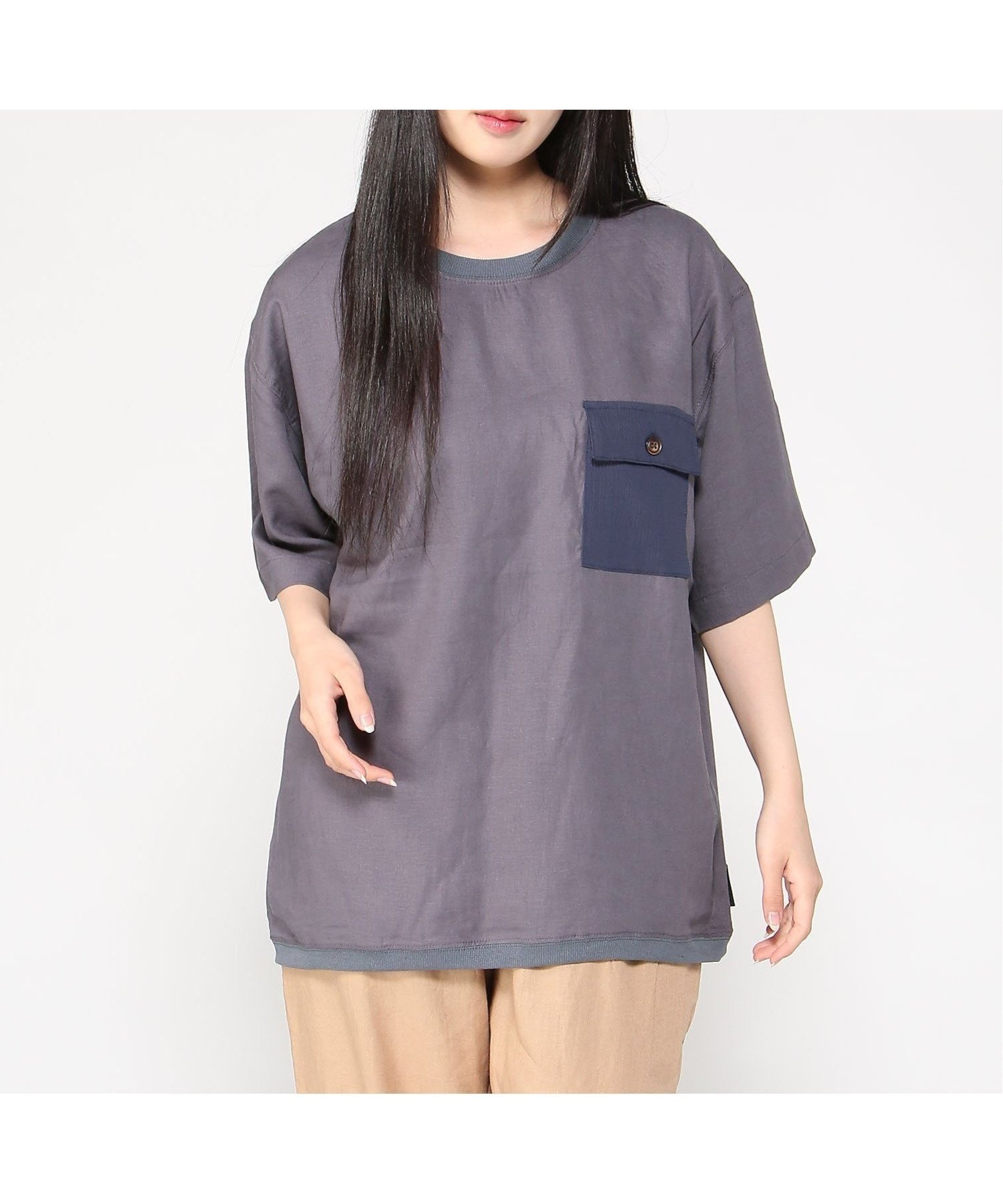 【ジムマスター/gym master / MEN】のgym master/麻レーヨンビッグTee インテリア・キッズ・メンズ・レディースファッション・服の通販 founy(ファニー) 　ファッション　Fashion　メンズファッション　Fashion for Men　ショルダー　Shoulder, Shoulder Strap　デニム　Denim, Jeans Material　ドロップ　Drop Shoulder, Dropped Style　ビッグ　Big, Oversized　フラップ　Flap, Flap Pocket　ポケット　Pocket, Pocket Detail　リラックス　Relax, Relaxed Fit　ワイド　Wide, Wide Fit　夏　Summer　チャコールグレー|ID: prp329100004663340 ipo3291000000033738312