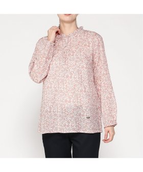 【クロコダイル/CROCODILE】のミラクルウェーブ 花柄プリントブラウス 人気、トレンドファッション・服の通販 founy(ファニー) ファッション Fashion レディースファッション Fashion for Women トップス・カットソー Cut & Sew Tops シャツ・ブラウス・オフィスカジュアル Elegant Blouses & Button-Ups 花柄・フラワープリント・モチーフ Floral Prints & Motifs / Flower Pattern Tops オレンジ Orange フリル Frill, Ruffle プリント Print, Printed Pattern エレガント 上品 Elegant |ID:prp329100004663380