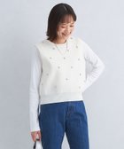 【ユナイテッドアローズ/UNITED ARROWS】のドットビジュー ニット ベスト -ウォッシャブル- WHITE|ID: prp329100004663410 ipo3291000000033738587