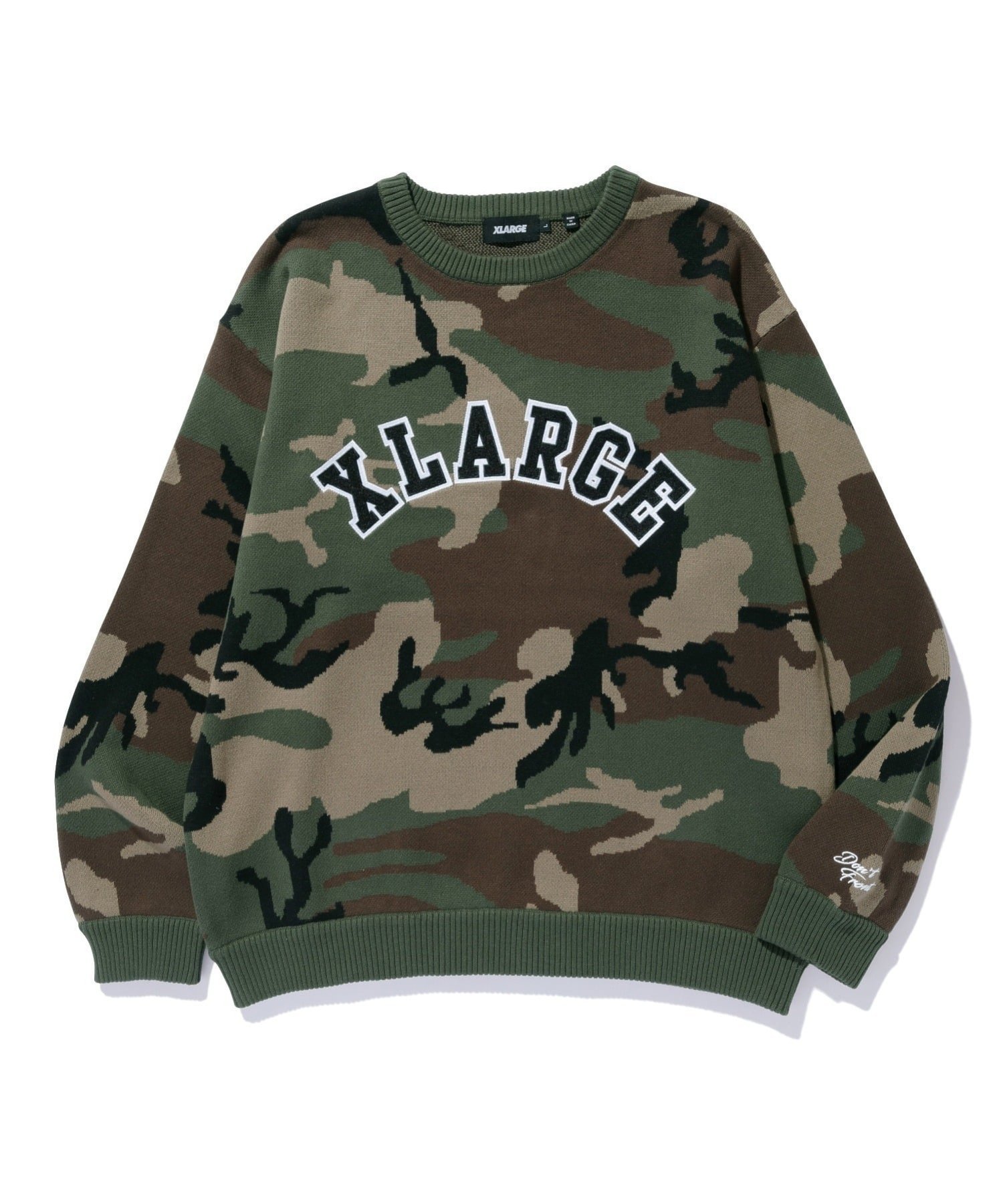 【エクストララージ/XLARGE / MEN】のARCH LOGO CREWNECK KNIT XLARGE インテリア・キッズ・メンズ・レディースファッション・服の通販 founy(ファニー) 　ファッション　Fashion　メンズファッション　Fashion for Men　フロント　Front, Front Design　ベーシック　Basic, Essential　CAMO|ID: prp329100004664108 ipo3291000000033877267
